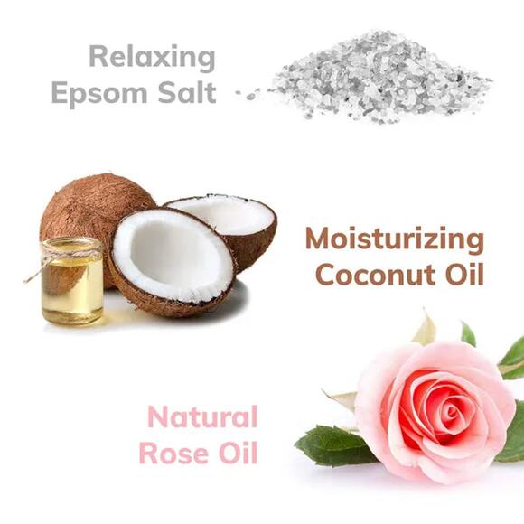 "Rose Garden" Organic Bath Bomb in kraft box - 5 oz - Picture 4 of 7